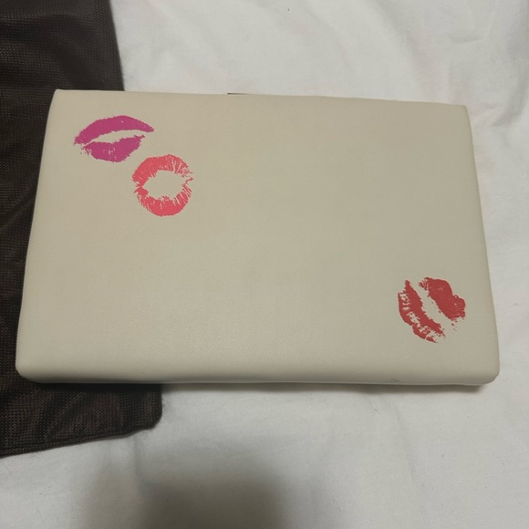 Kate Spade Pink and Gold bonjour monsieur Clutch